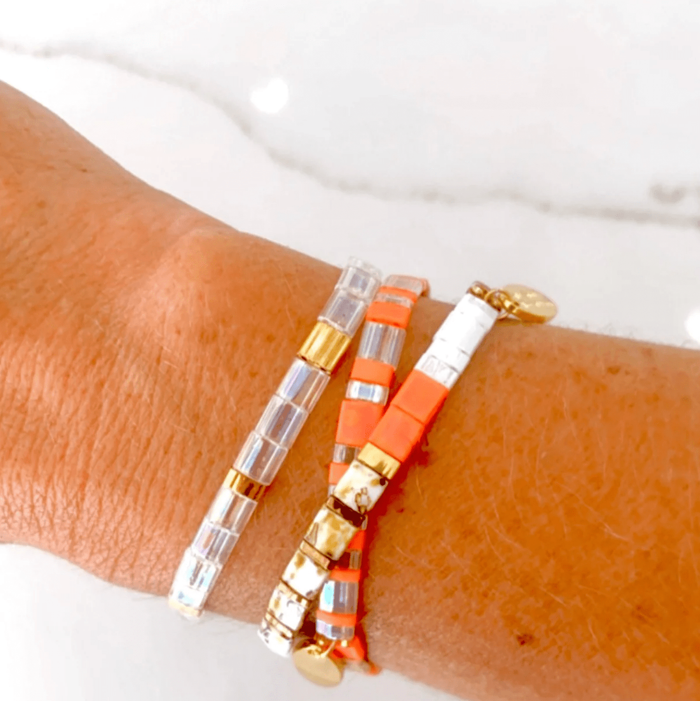 Ibiza Bracelets - Coral Stone