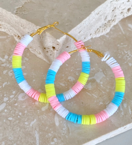 Barcelona Hoops - Sorbet and Sky Blue