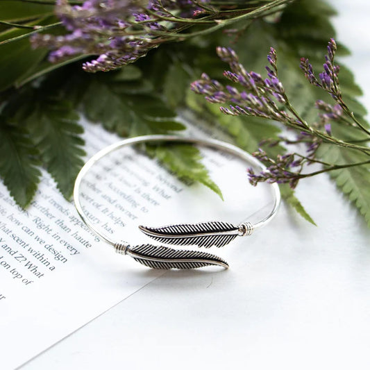 Bohemian  Silver Jewellery - The "Feather" Bracelet