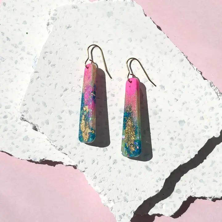 "Aurora" Long Drop Earrings