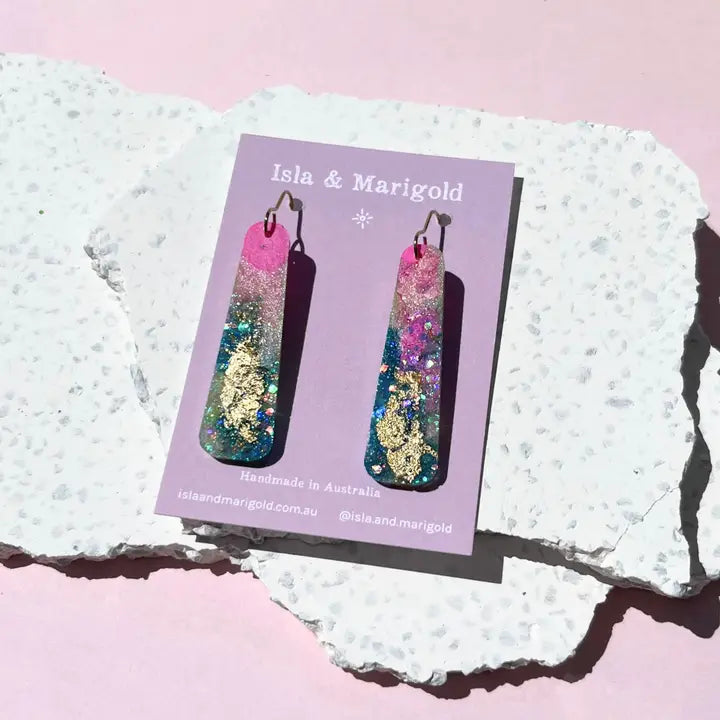 "Aurora" Long Drop Earrings