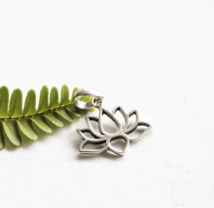 Bohemian  Sterling Silver Jewellery - Lotus Pendant