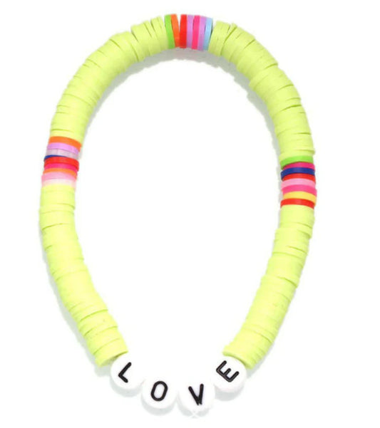 Love Bracelet - Neon Yellow