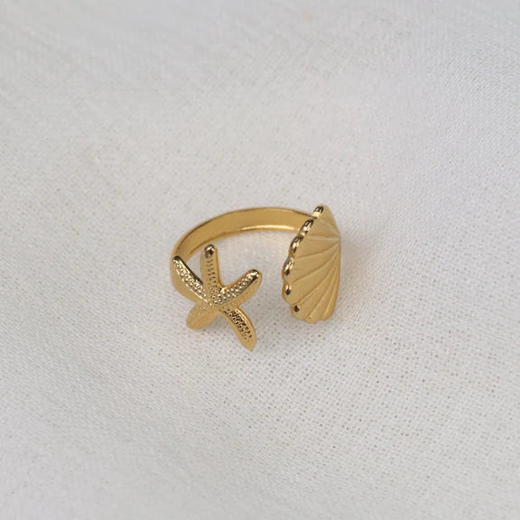 "Maldives" Gold Plated Adjustable Ring