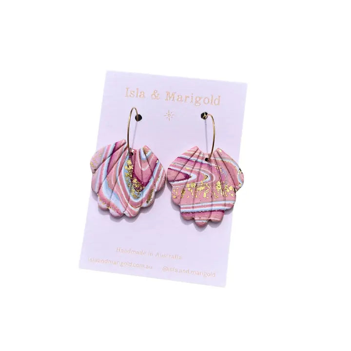 Pink Swirl Earrings