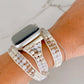 Apple Smart Watch Band - Snow Crystals & Stone