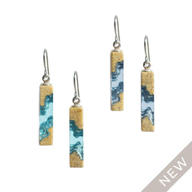 Straight earrings from the "Aqua" Collection by Boldb