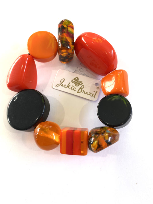 Stunning Orange Bracelet from the Indian Jones Collection by Jackie Brazil